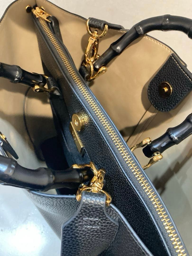 【美品】E’POR BAMBOO BAG Large 通勤　A4対応　2way