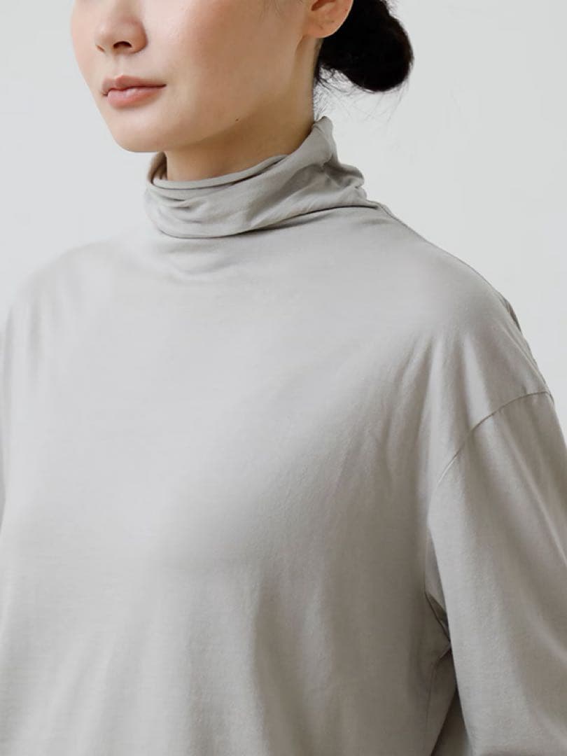 evam eva cut&sew turtleneck タートル長袖トップス