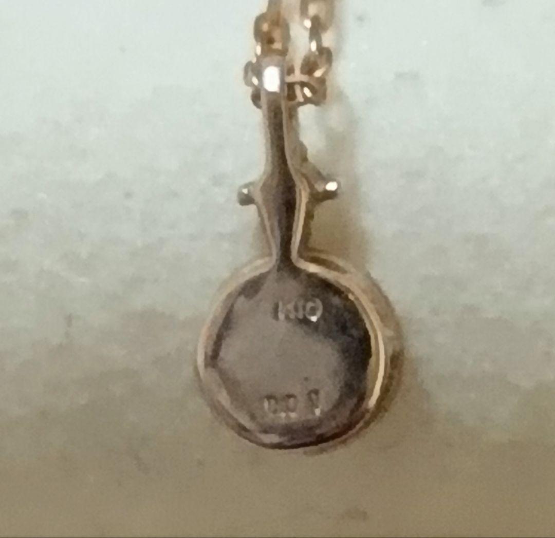 K10ネックレス　K10タンザナイトダイヤネックレス　46cm　トップ取り外し可