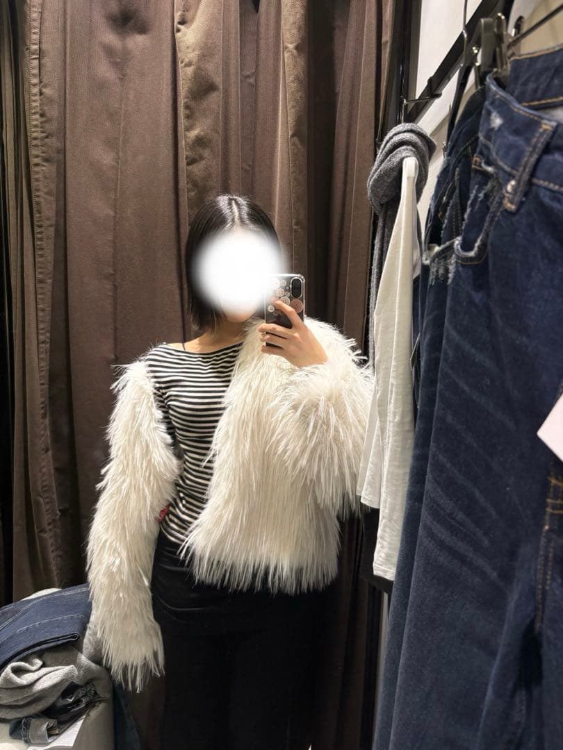 【一月限定販売・公式販売中止】zara シャギー　フェイクファー　ジャケット