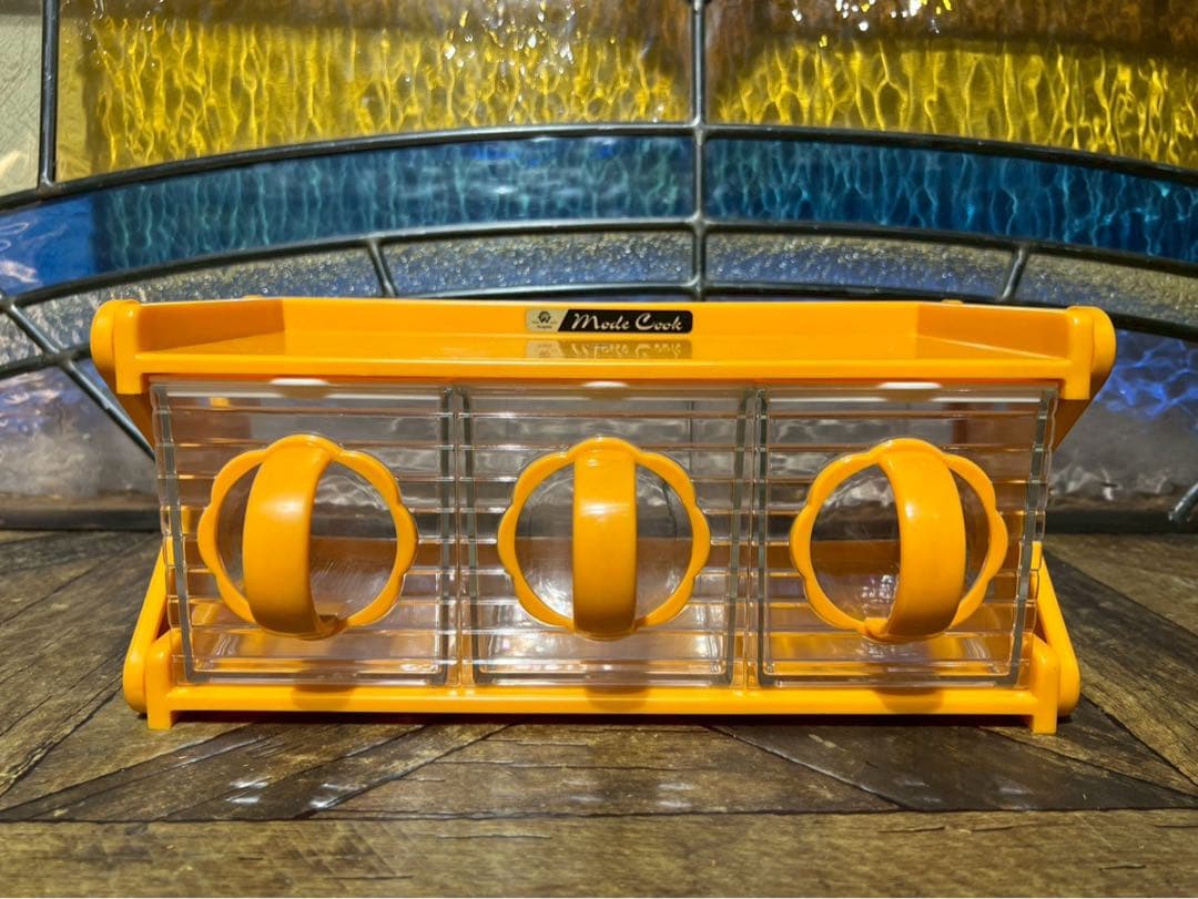 未使用 キッチンストッカー 調味料入 レトロポップ 昭和レトロ 当時物インテリア