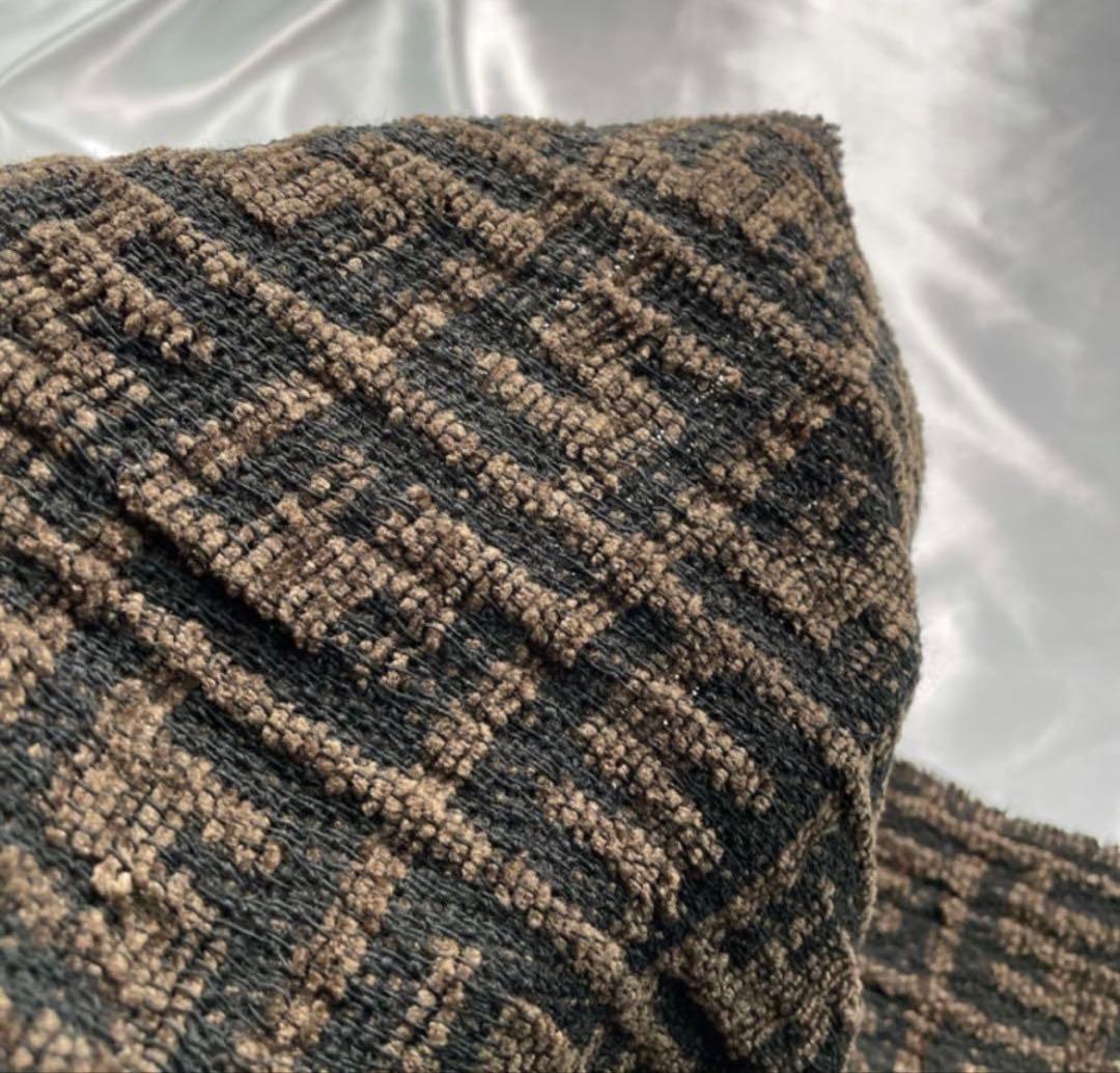 イタリア製　FENDI フェンディ ズッカ柄　マフラー 　ストール　アクリル