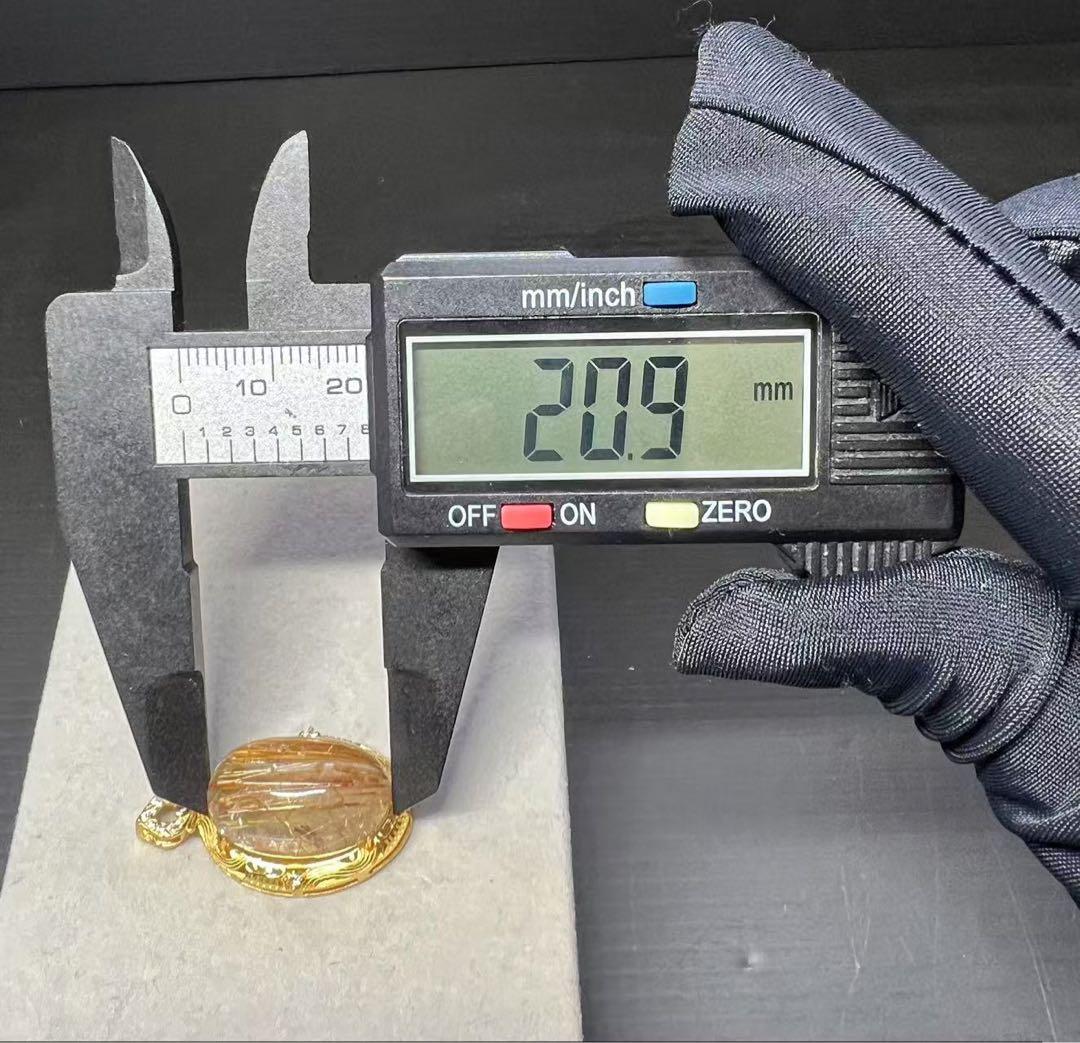 T*R様 A770 ゴールドルチルクォーツ ペンダントトップ（S925）