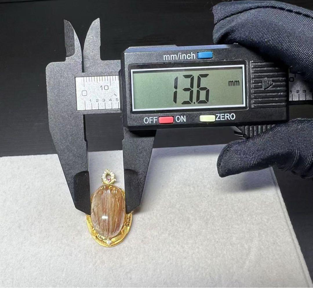 T*R様 A770 ゴールドルチルクォーツ ペンダントトップ（S925）