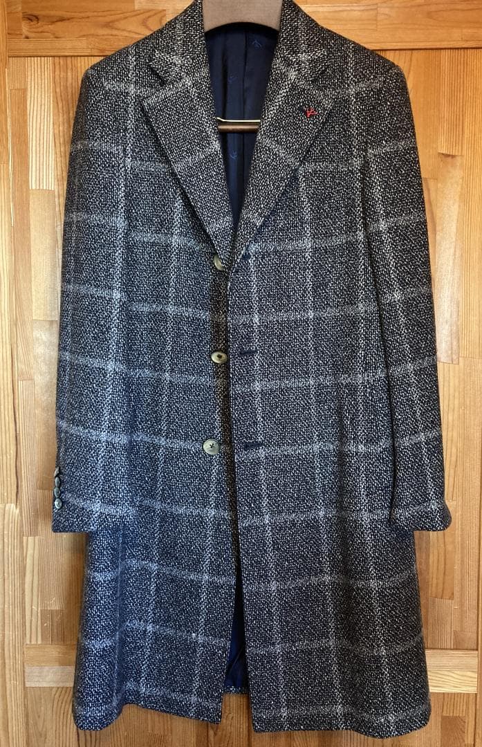 ISAIA ウールカシミヤキャメル チェスター コート 46 ROSS イザイア