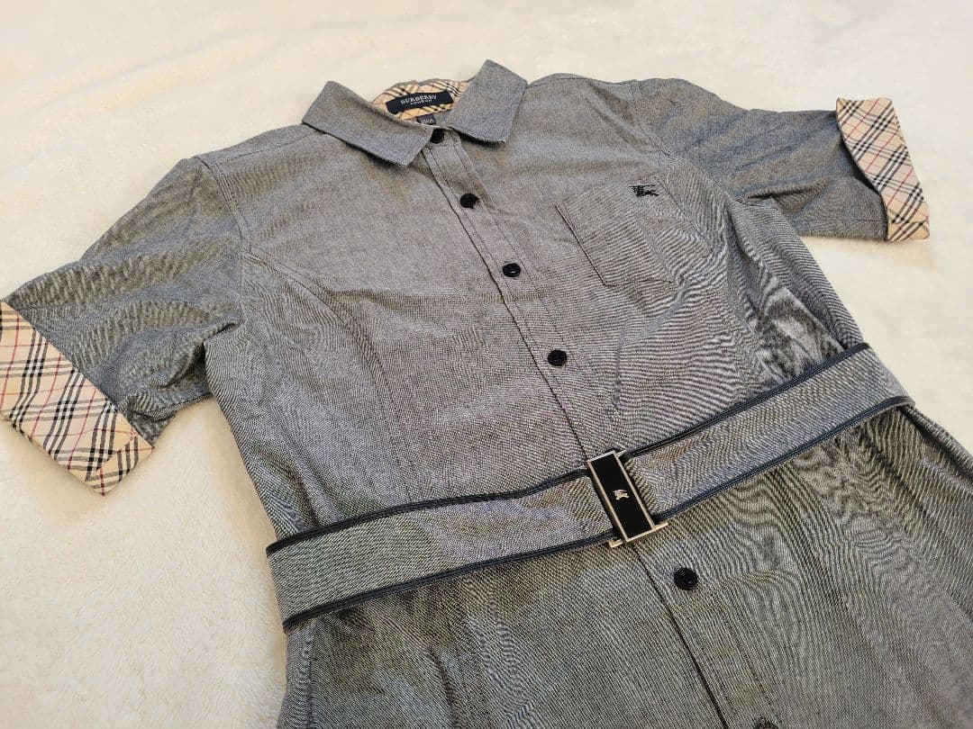 バーバリーロンドン ノバチェック 半袖ワンピース ベルト付き 150A