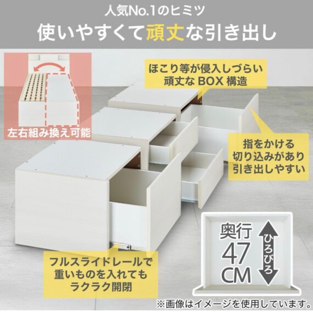 ニトリ チェストベッド ジオ 白