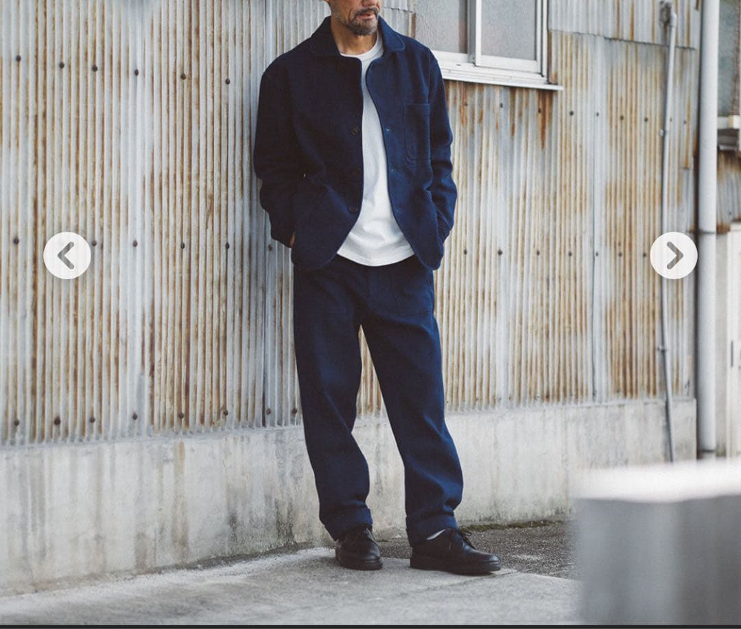 MOLTEMANI セットアップ　刺し子　インディゴ