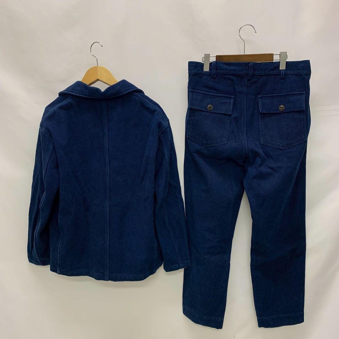 MOLTEMANI セットアップ　刺し子　インディゴ