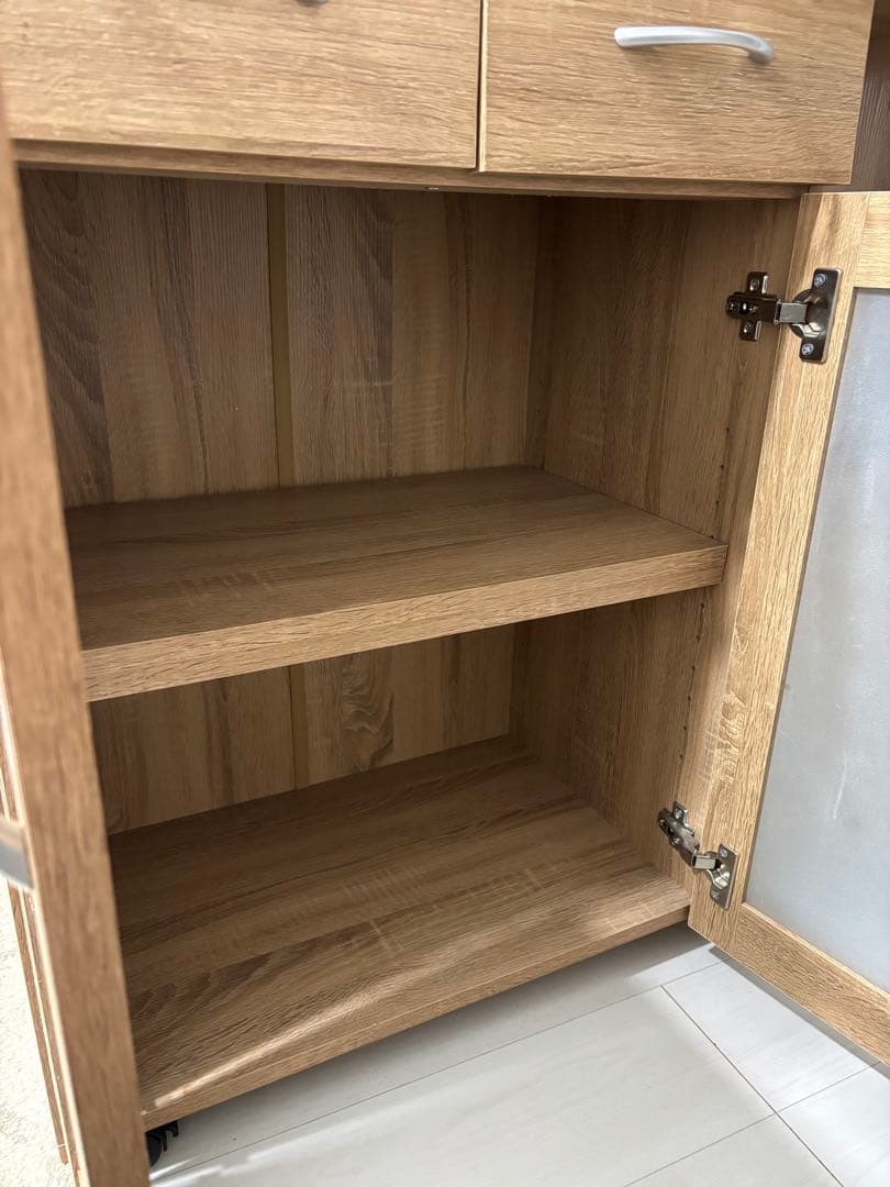 キッチンカウンター ナチュラル 木製 90cm キッチン棚