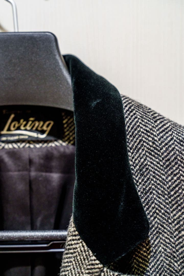 【年末値下げ】ロングコート / Pure Wool 100% ヘリンボーン柄