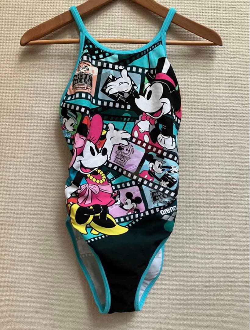 アリーナ ディズニー ミッキー&ミニー 競泳水着 Oサイズ ショーツ付き