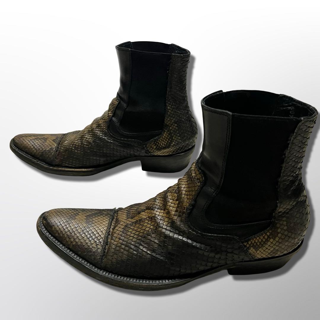 靴 00s archive python side gore boots Y2K