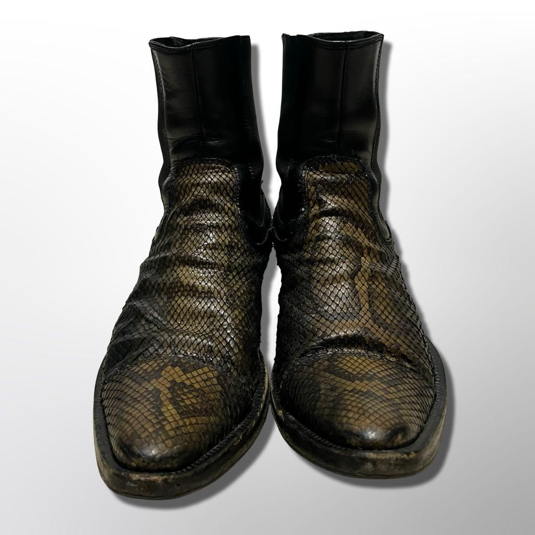 靴 00s archive python side gore boots Y2K