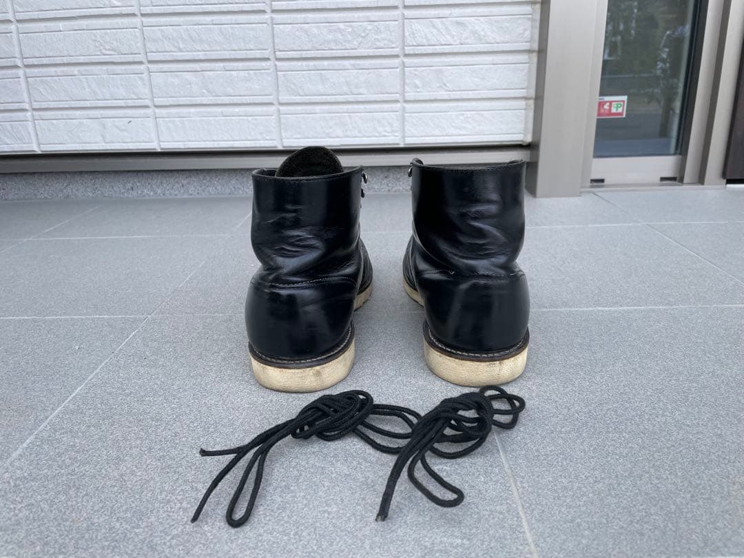 レッドウィング（RED WING）ブラックレザーブーツ　メンズ　黒