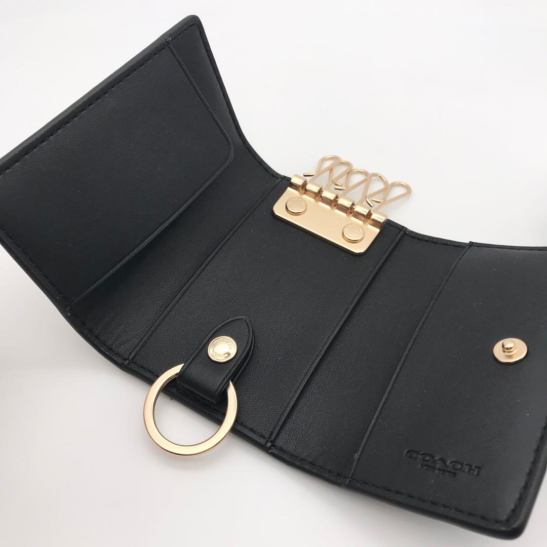 COACH ★大人気★ ファイブリング キーケース シグネチャー ブラウン 新品