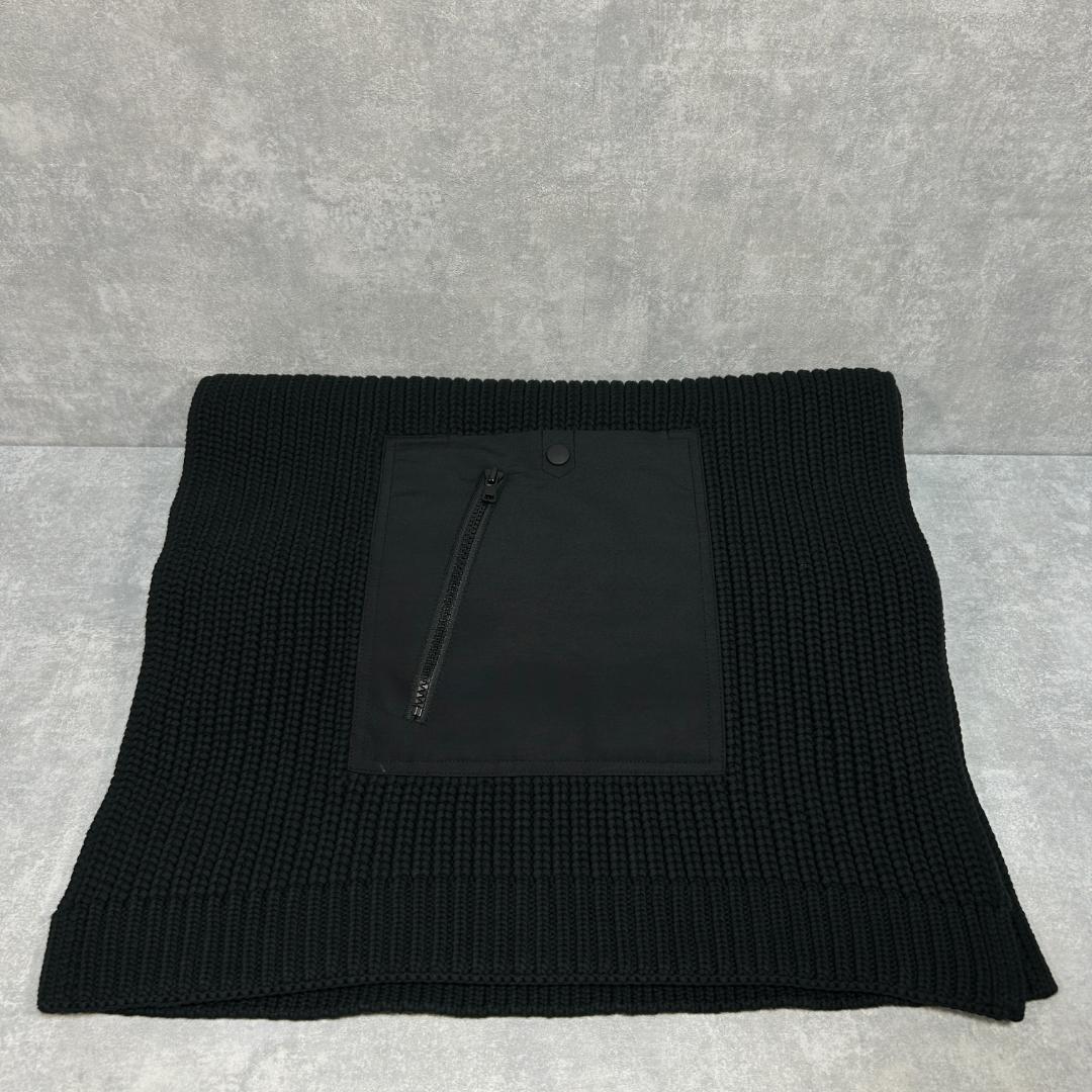 Y-3 Patch-Pocket Scarf in Black ポケット付き