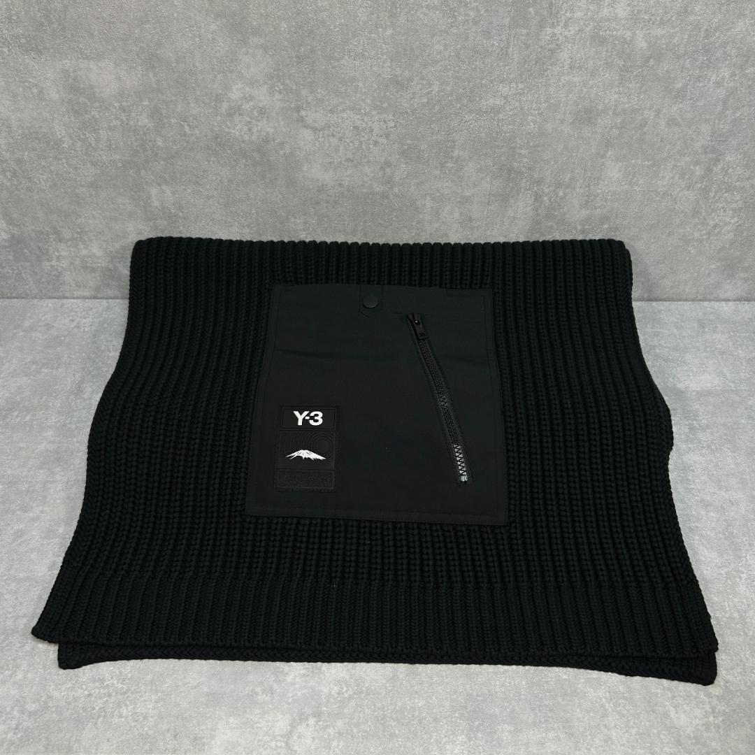 Y-3 Patch-Pocket Scarf in Black ポケット付き