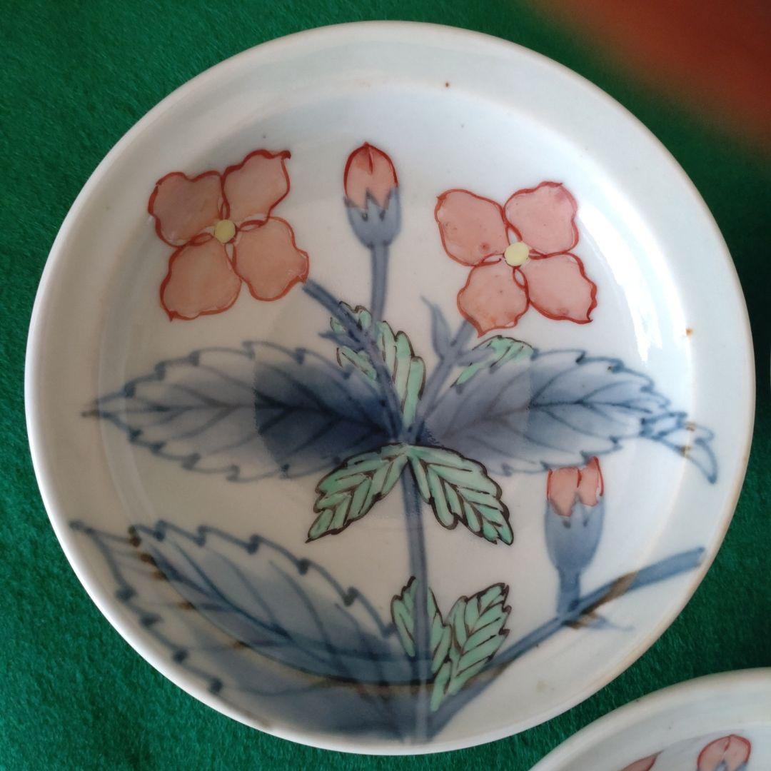 佐藤走波　花柄 皿 5個セット 直径約11cm