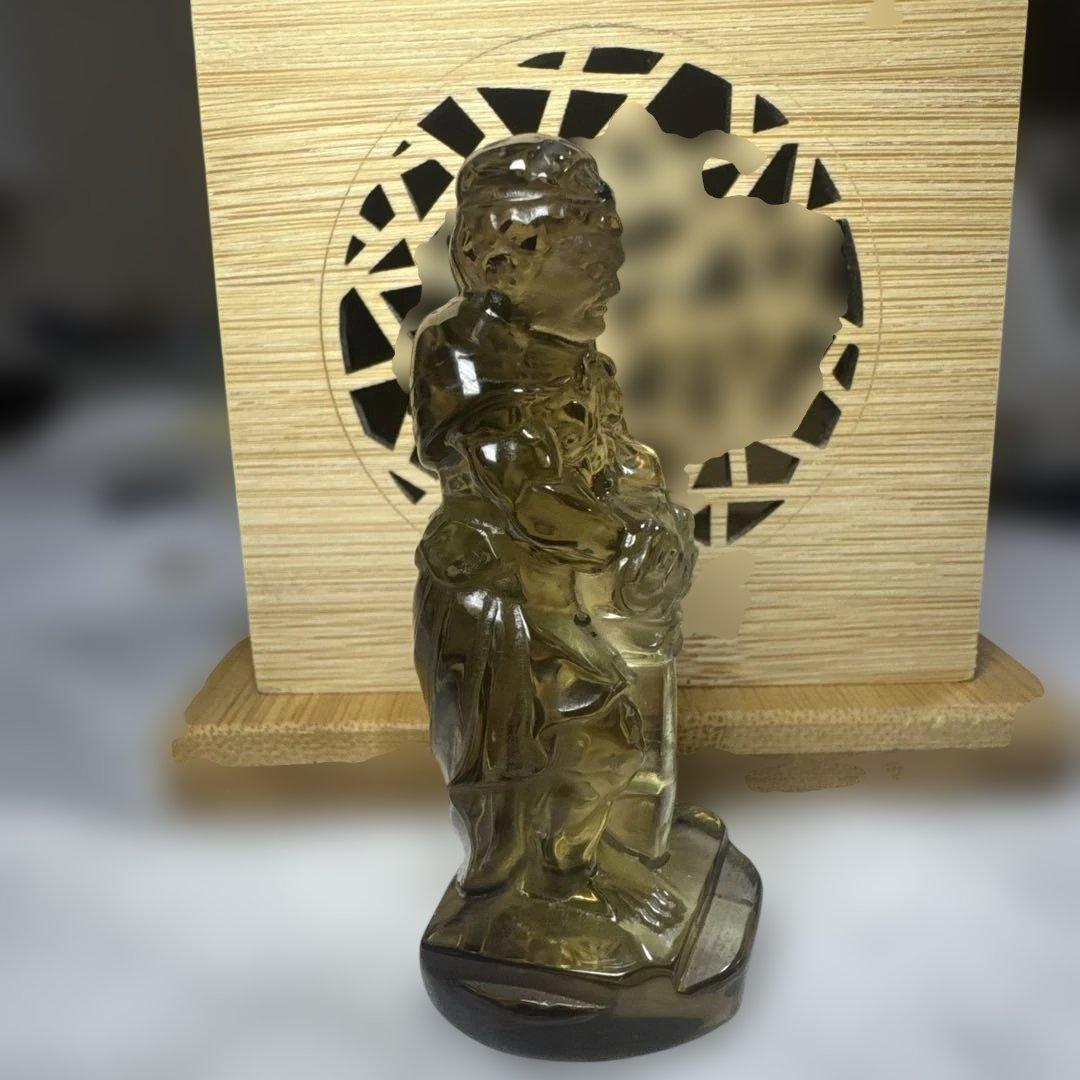 【高級品質】希少 スモーキーゼウスシトリン 不動明王 彫刻