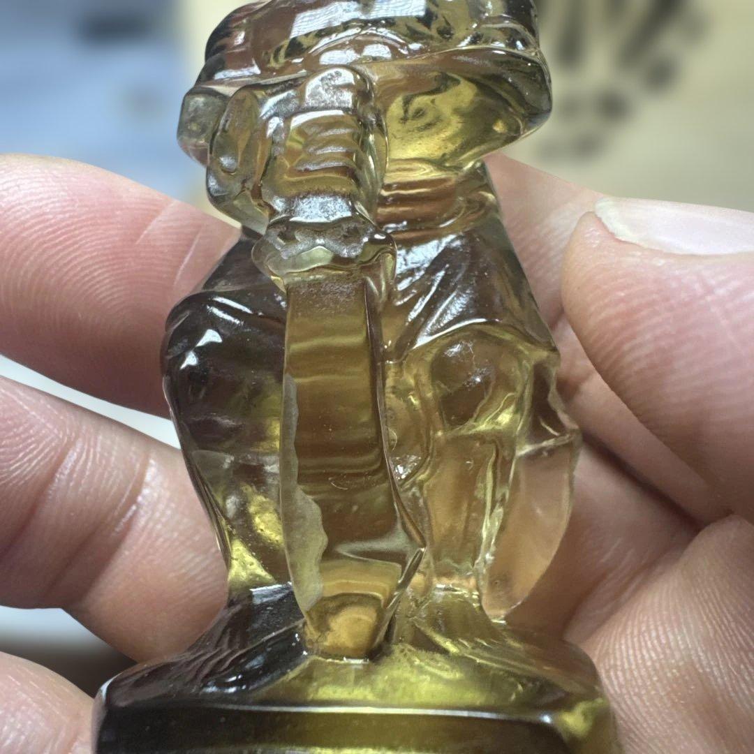 【高級品質】希少 スモーキーゼウスシトリン 不動明王 彫刻