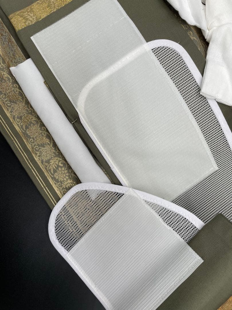 高級　正絹　◇ 作り帯　ワンタッチ　フォーマル　横幅　植物文　293