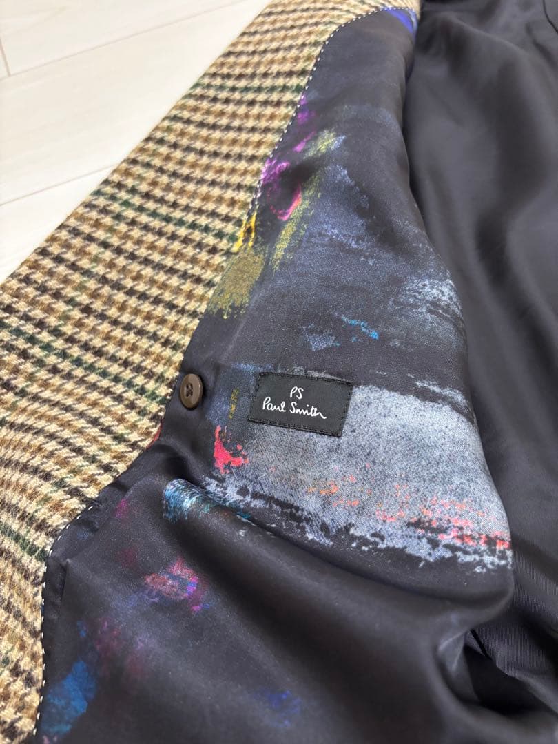 ポールスミス　美品 チェック柄 ロングコート