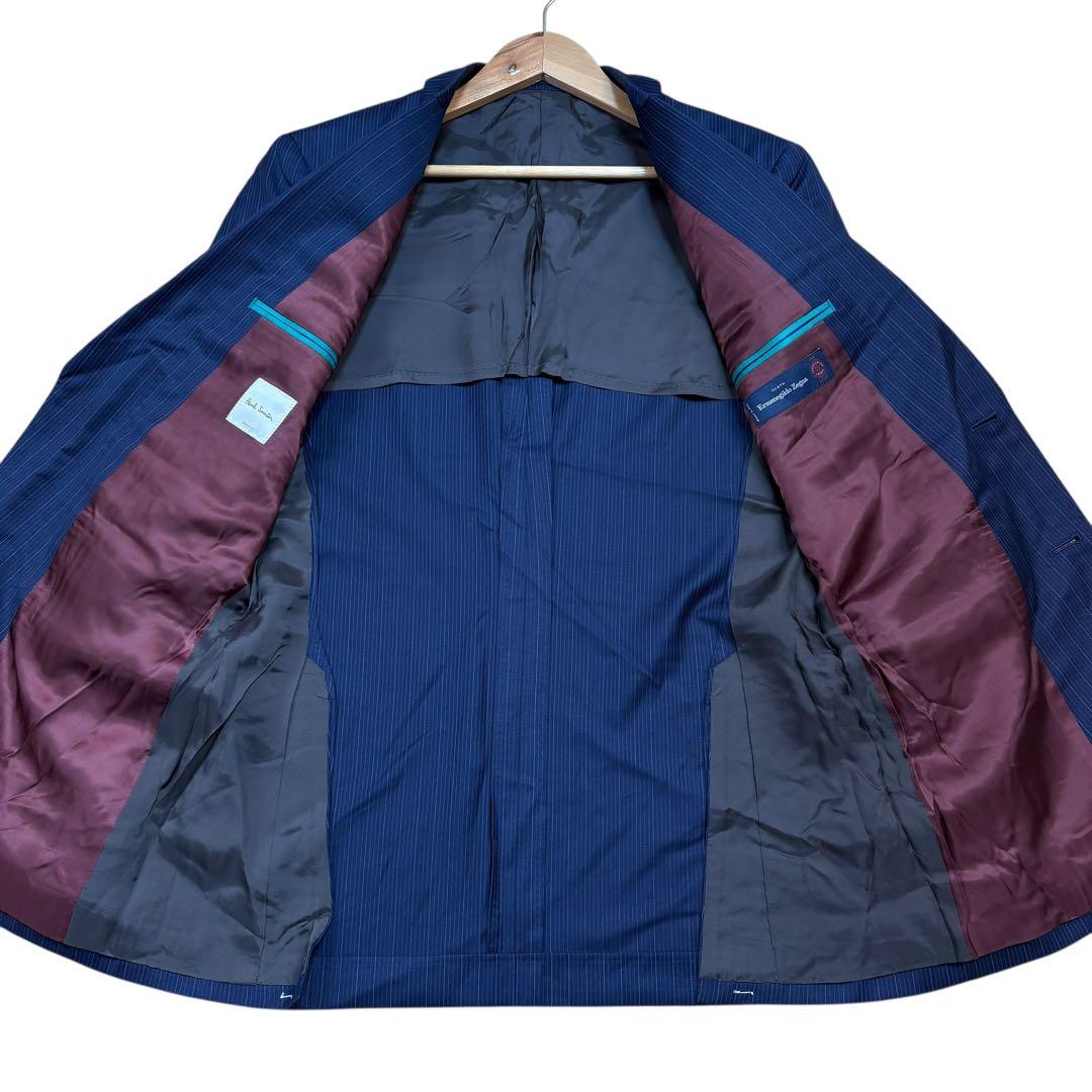 極美品 ポールスミス 現行 スリーピース スーツ シルク ゼニア生地 Lサイズ