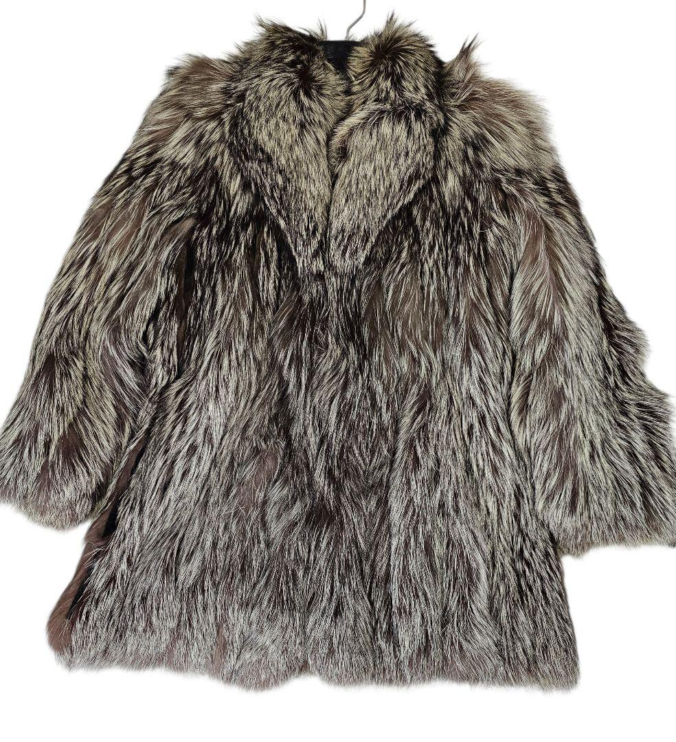 SAGA  毛皮フォックスファー　サガフォックス　セミロングコート