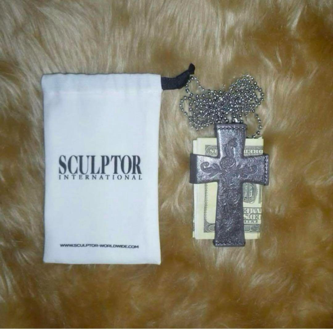 sculptor wallet チャコールグレー　ウォレット　ネックレス