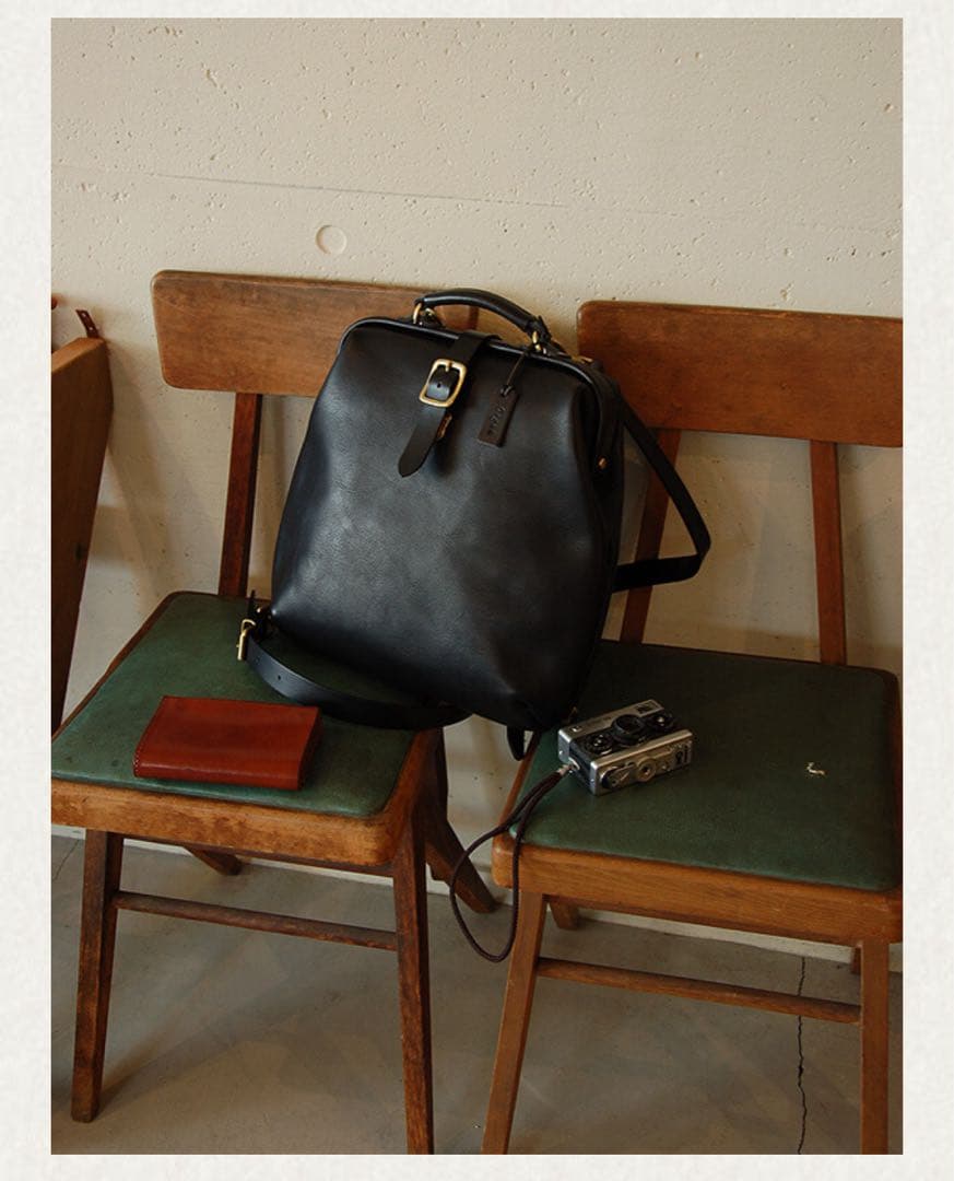 ※定価52000円 Organ 口枠リュックサック（ブラック）