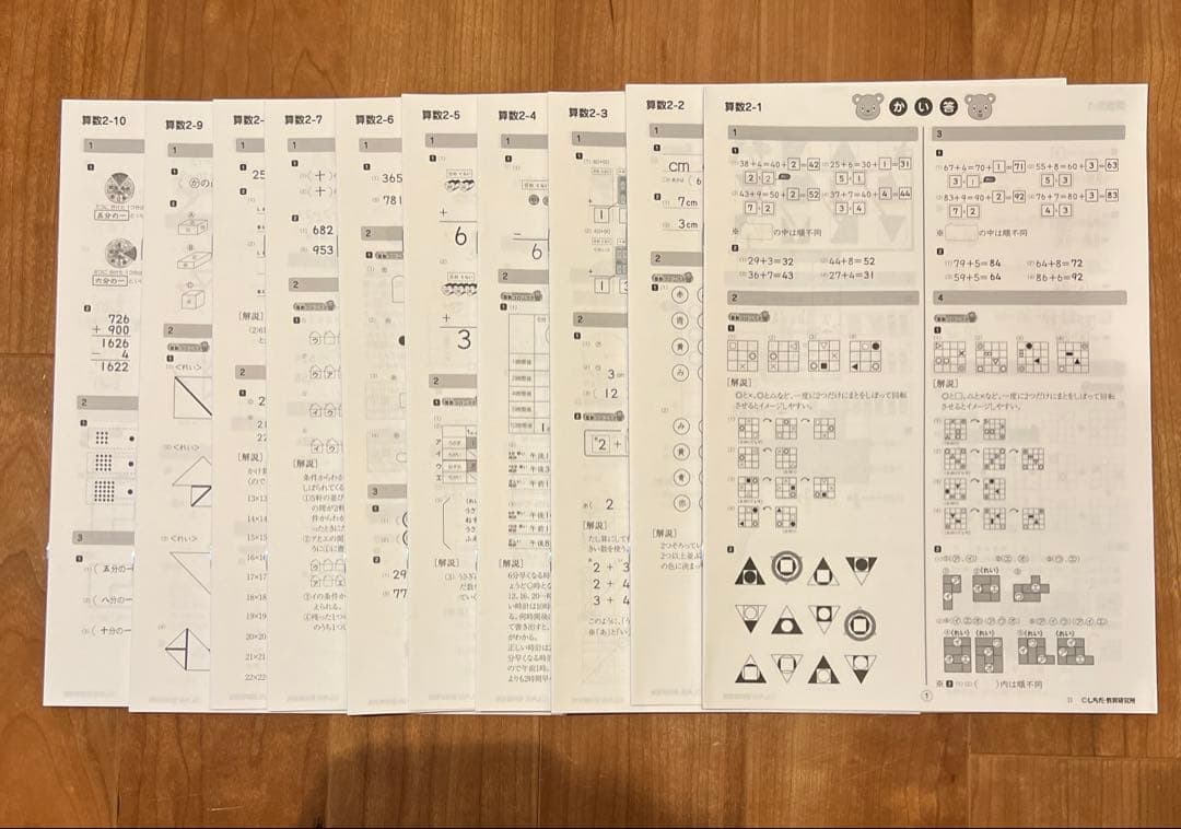 七田式小学生プリント思考力算数・国語 2年生セット