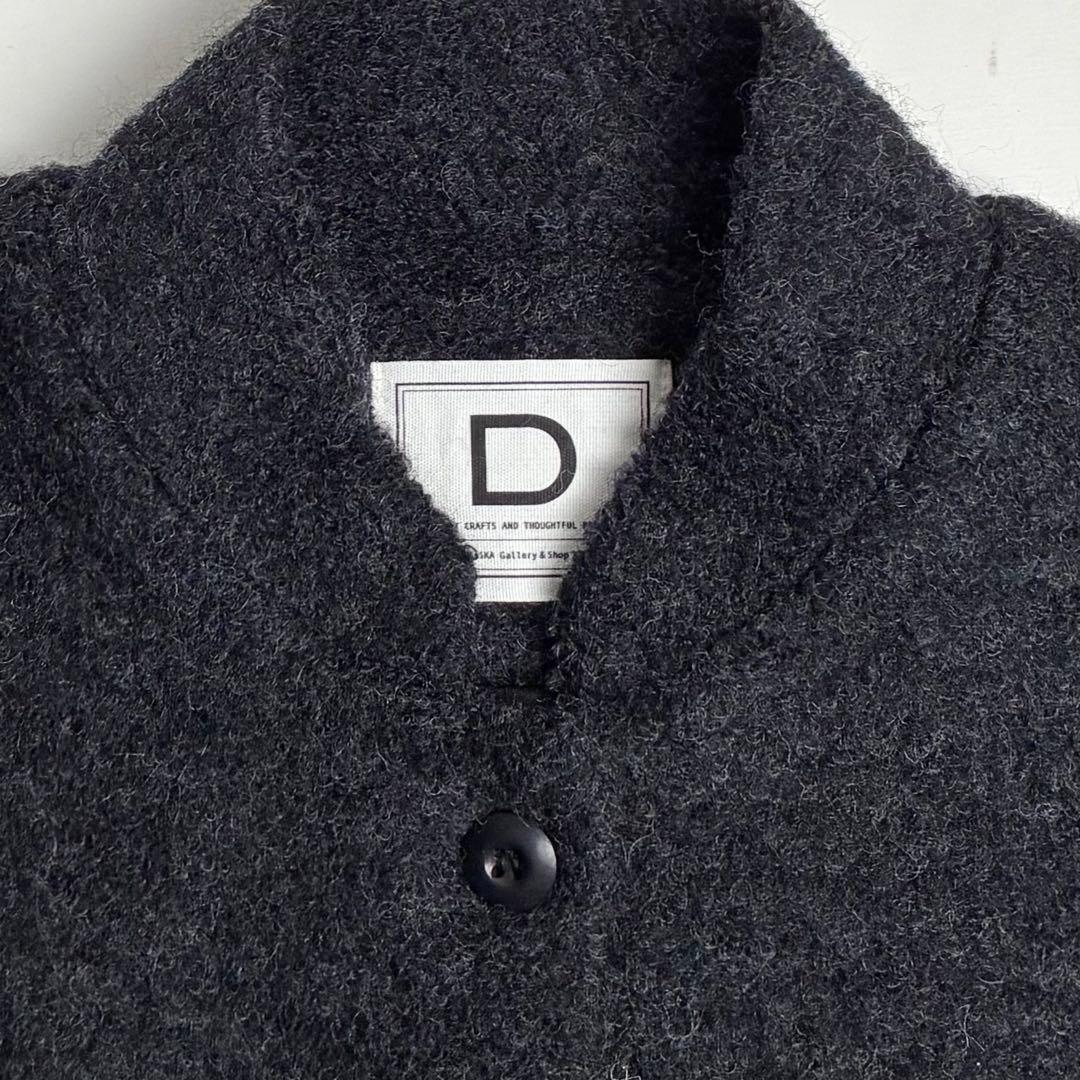 【美品】D/クラスカ/エアブラシュジャージーコート/マオカラーロングコート/38