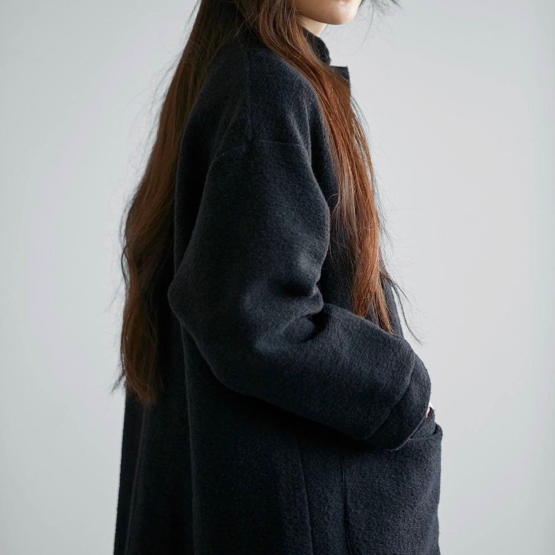 【美品】D/クラスカ/エアブラシュジャージーコート/マオカラーロングコート/38