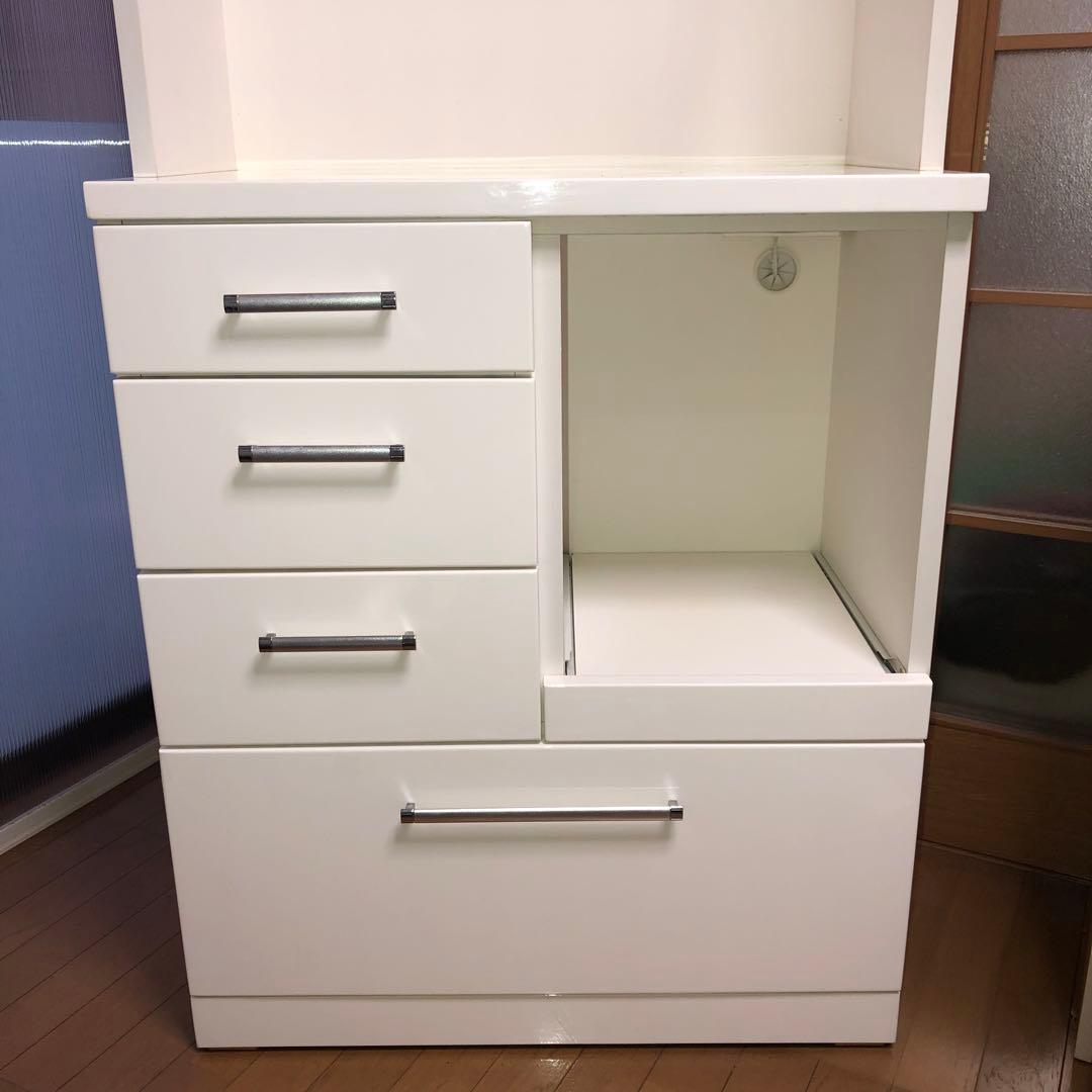 ニトリ キッチンボード 食器棚 レンジボード 幅75✕奥行42✕高さ210cm