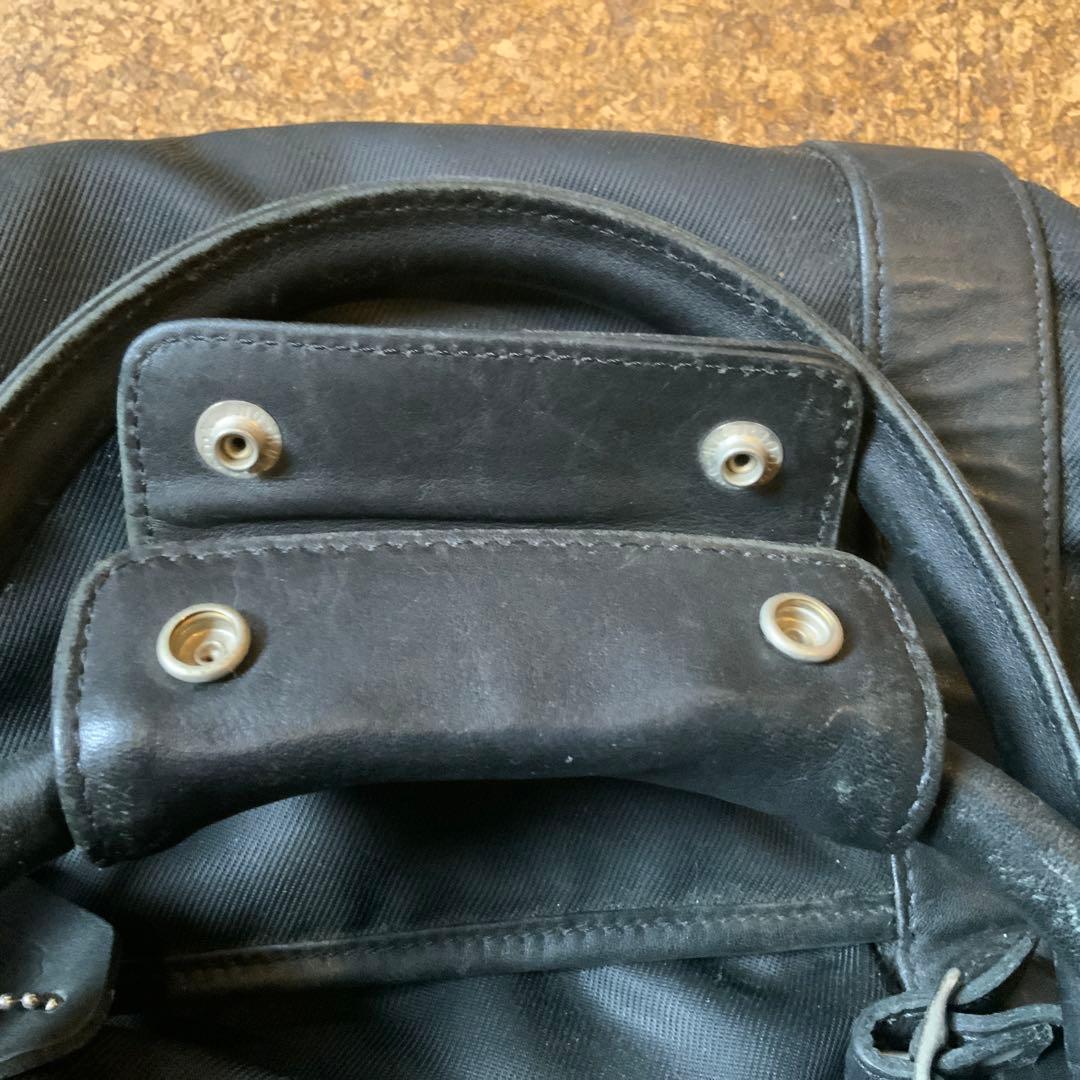 期間限定お値下げ中　COACH ボストンバック　ブラック　本革×ナイロン