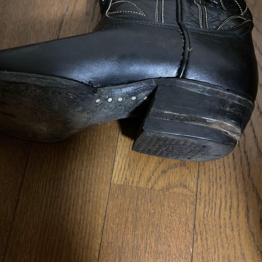 え*だ様 トニーラマ　レザー ウエスタンブーツ　ブラック used品　ヴィンテー