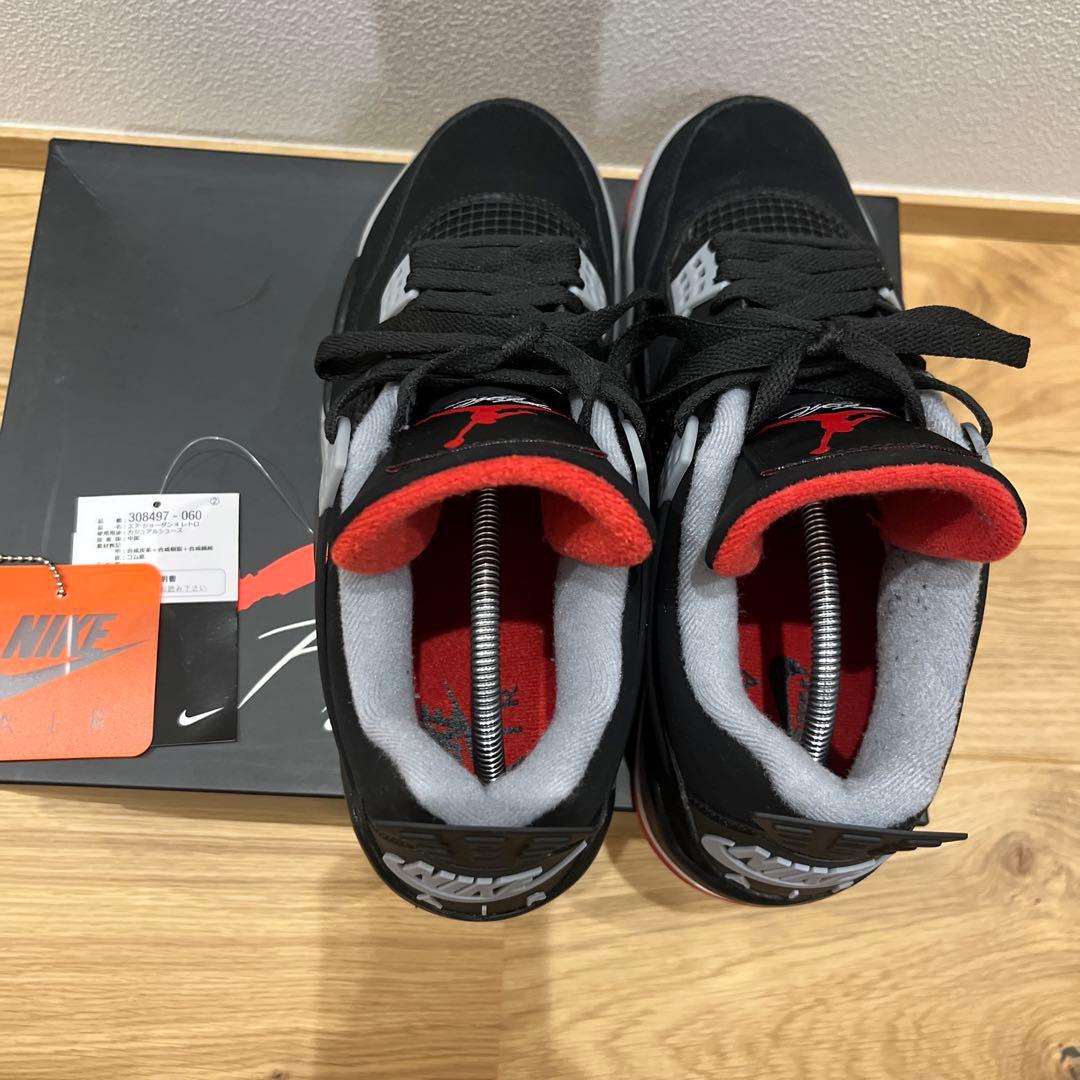 シューズ(男性用) Nike Air Jordan 4 Retro \"Bred\" (2019)