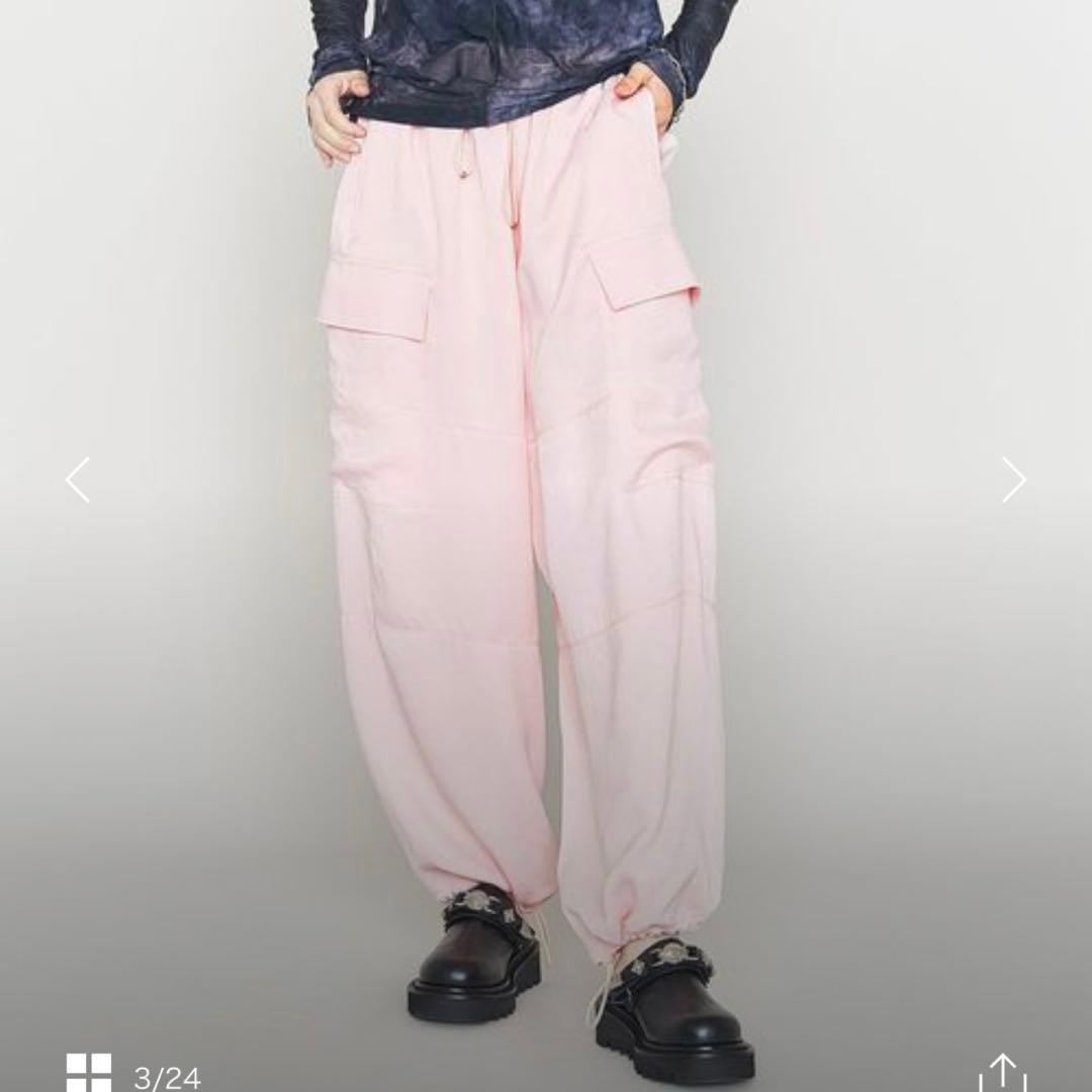 新品　ASTRAET ライトピンク カーゴパンツ Mサイズ
