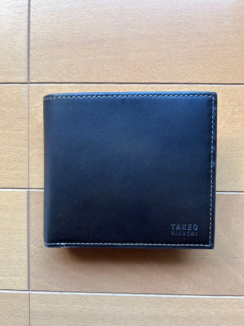 TAKEO KIKUCHI 二つ折り財布 茶レザー