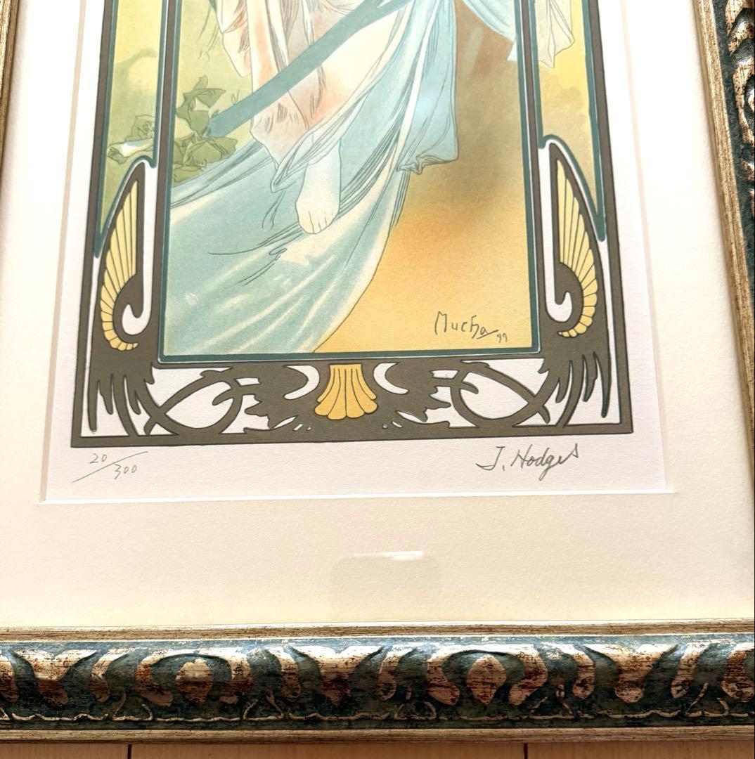 ミュシャ◾️リトグラフ◾️2点◾️朝の目覚め＆夕べの夢想◾️連作四つの時の流れ