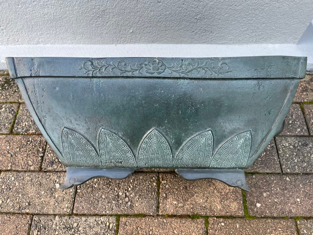 金属製(真鍮製)四角形 焚き火台 象の持ち手