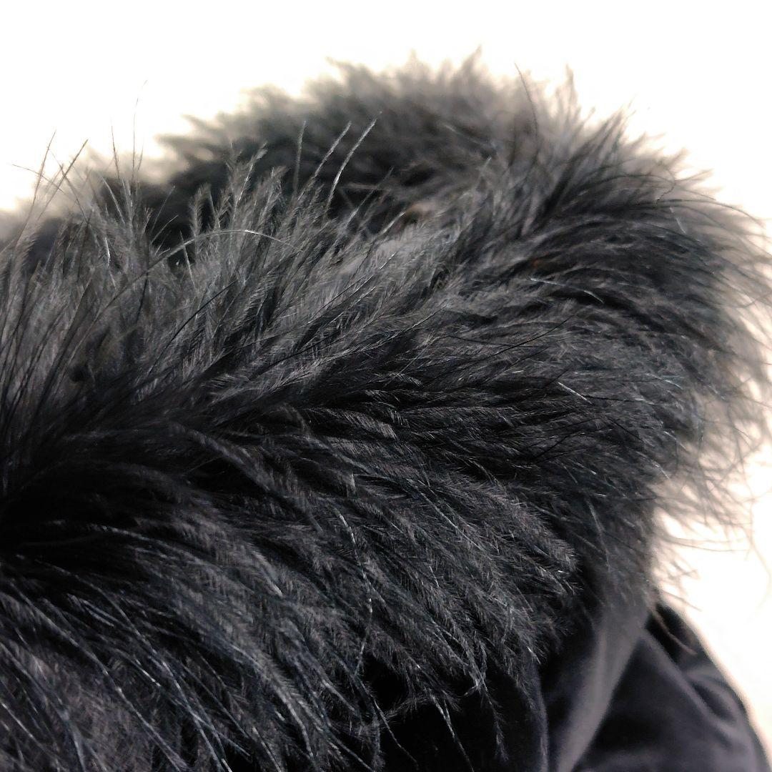 モンクレール Gemma ジェマ ダウンベスト フード ファー ベルベット 黒