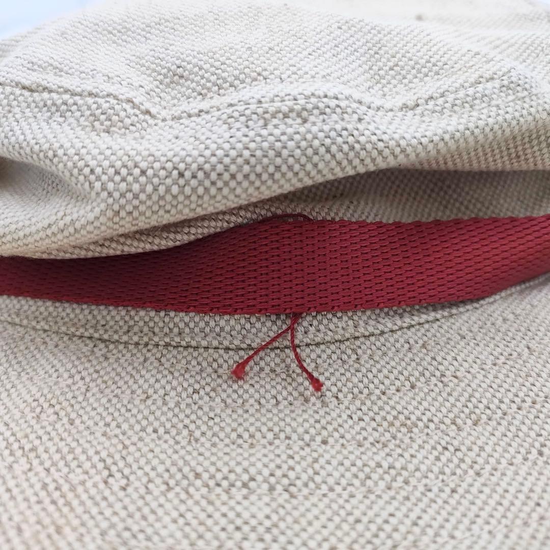 【人気】PRADA プラダ ハット 帽子 ロゴリボン リネン混 Sサイズ