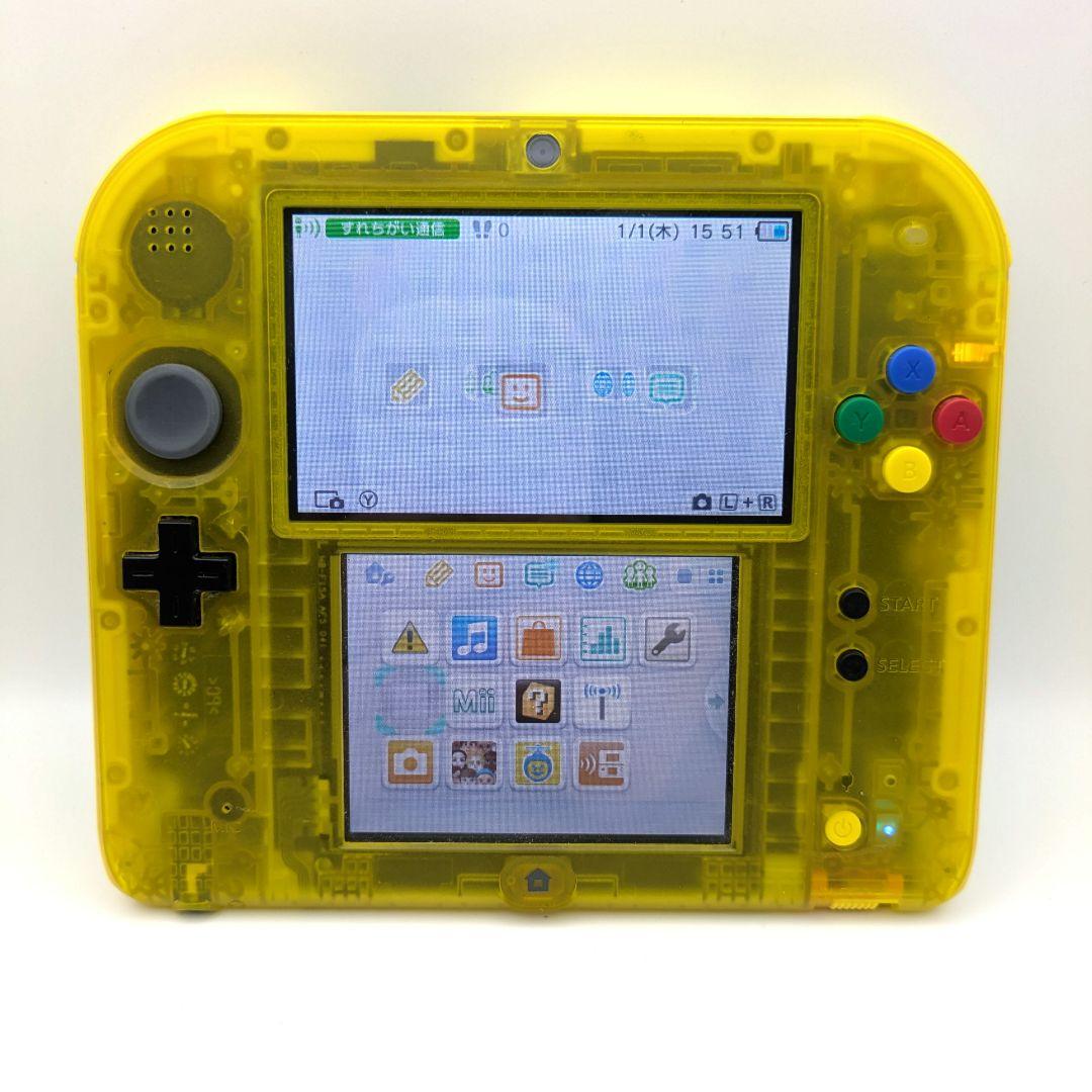【動作品】ニンテンドー2DS 本体 ピカチュウ クリアイエロー