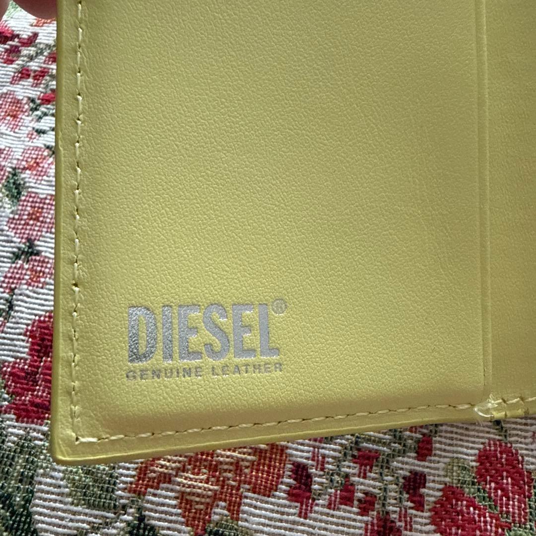 たこ　DIESEL イエロー 三つ折り財布