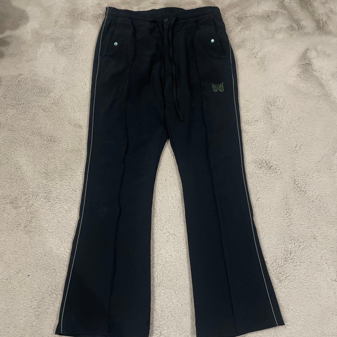 Needles カウボーイ フレアパンツ メンズMサイズ 蝶刺繍 カラーグリーン