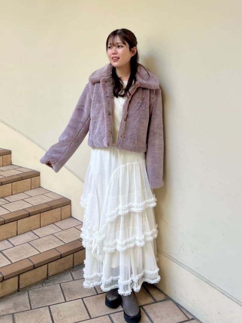 【セール価格以下】 実物写真掲載 ココディール ショートファージャケット