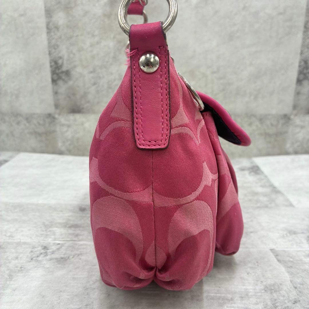 ✨稀少✨美品✨コーチ　ポピー　ショルダーバッグ　2way シグネチャー　ピンク