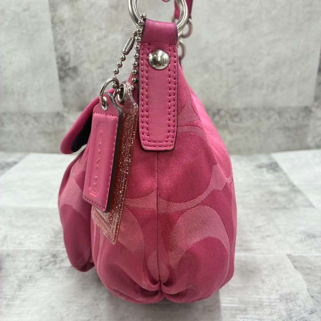✨稀少✨美品✨コーチ　ポピー　ショルダーバッグ　2way シグネチャー　ピンク